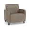 Lesro Siena Lounge Reception Wide Guest Chair w/ Front Casters, Walnut Wood Back Legs, MD Farro Uph SN1201 - alternate 1